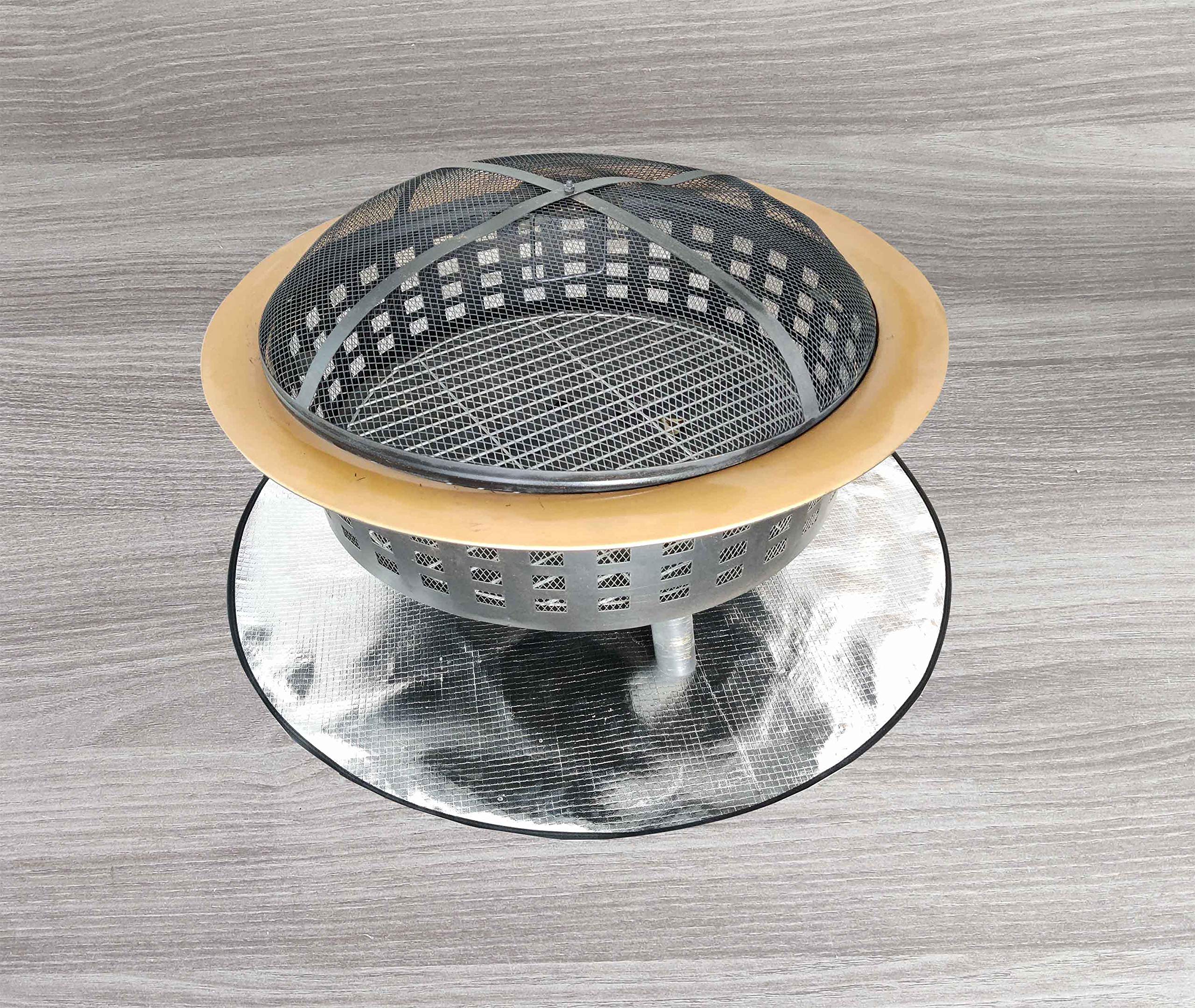 ATYARD FirePad Deck Protector, Fire Pit High Temp Mat, Bonfires, Lawn