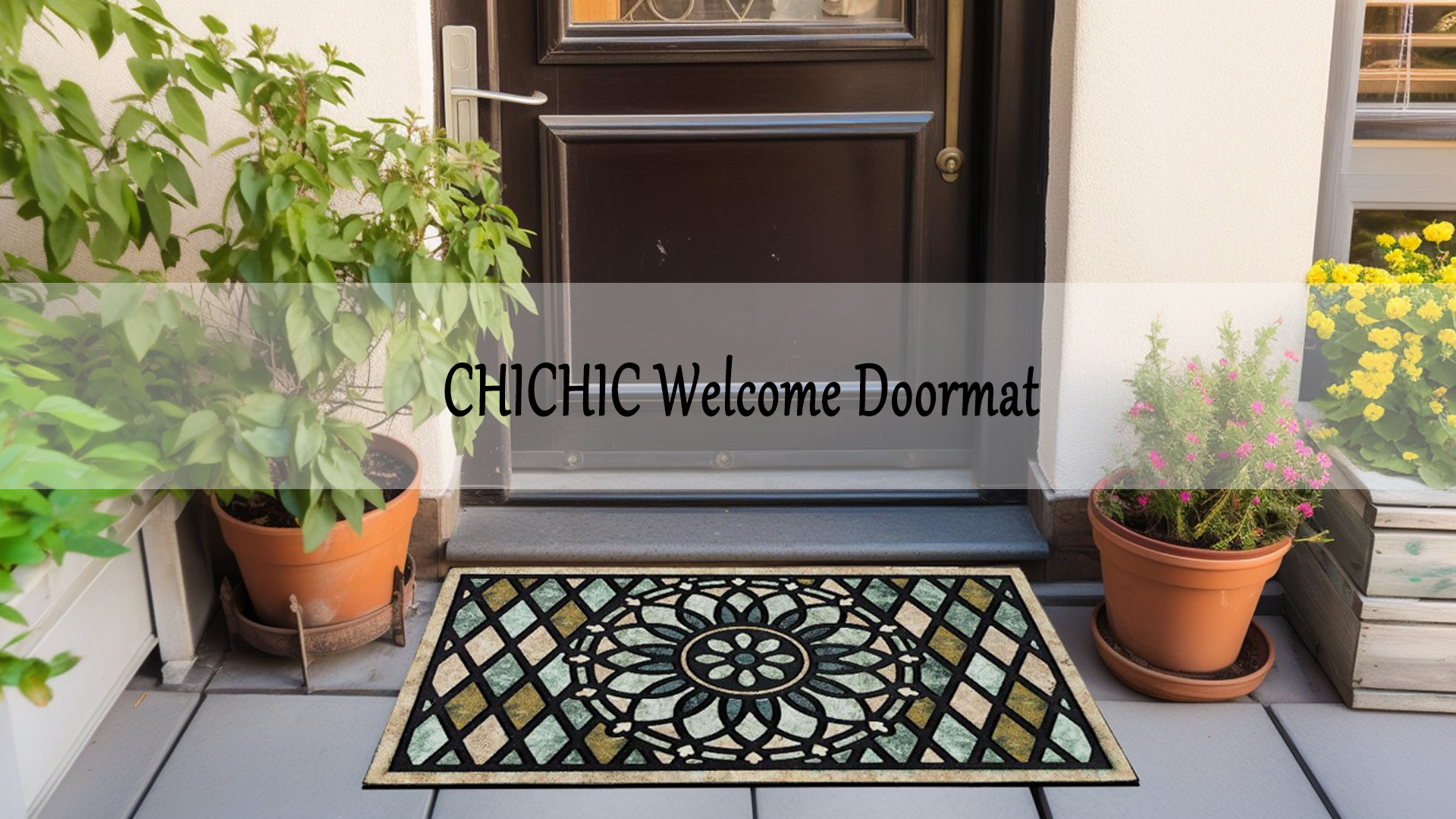 Amazon.com : CHICHIC Welcome Door Mat 24 x 36 Inch Front Doormat