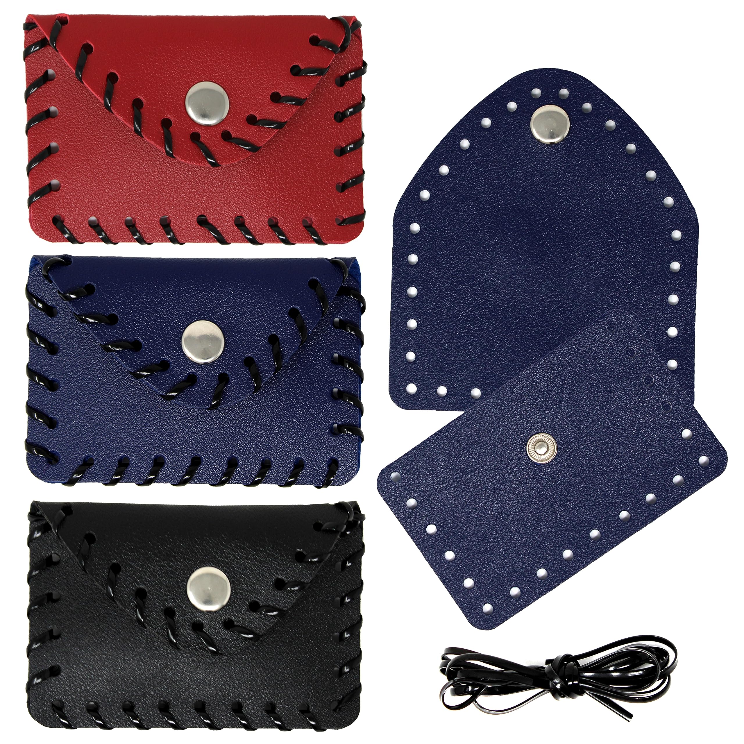 Make Your Own Purse Kit Lacing DIY Purse - DIY Sewing Craft Kit - 12 Pack Handmade Faux Leather Coin Purses - Fun Crafts Arts and Crafts for Kids Teens Adults Activities - DIY Gifts Multicolor