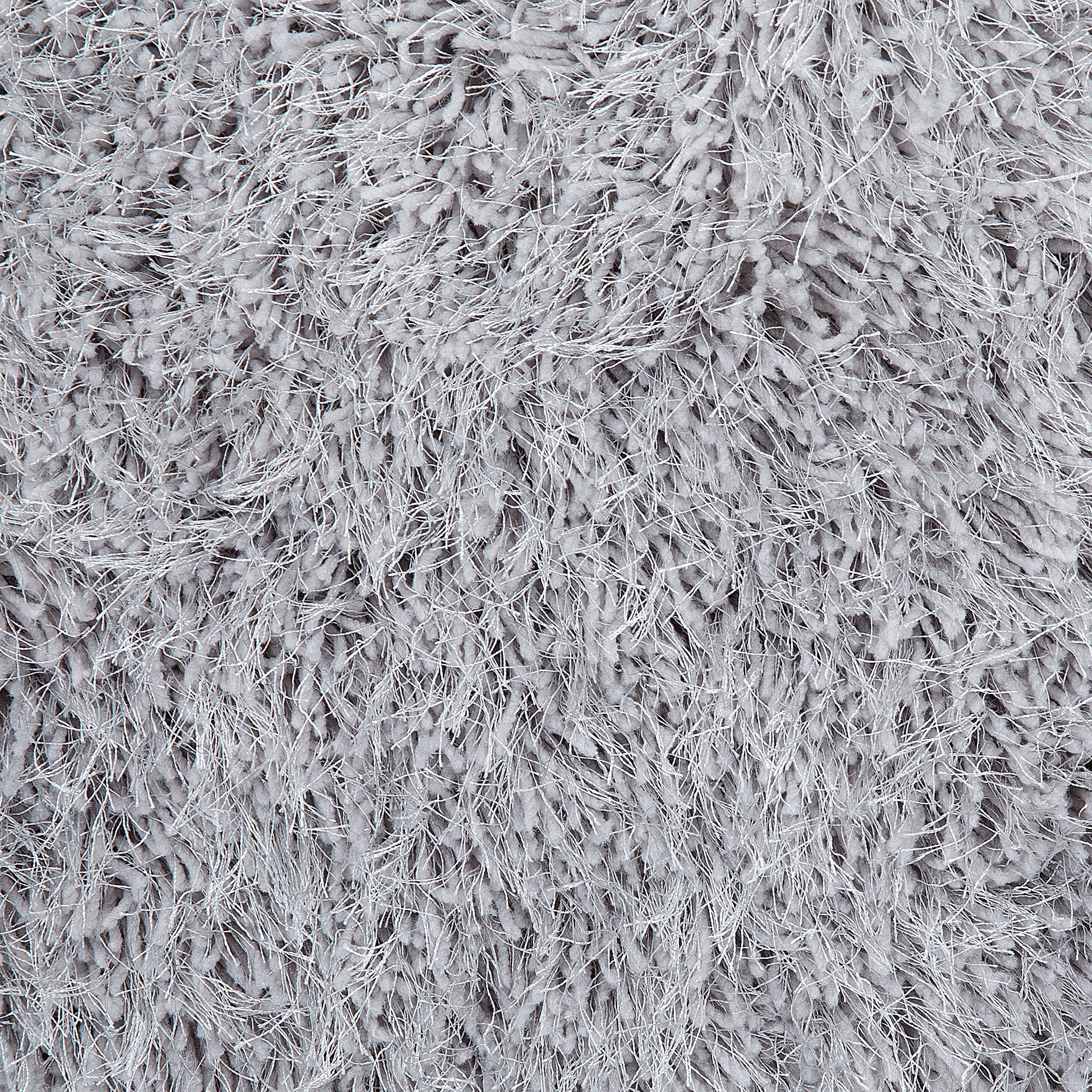 Tapis Shaggy Poil Long Gris Clair en Polyester et Coton pour Chambre ou Salon au Style Scandinave 80 x 150 cm Beliani