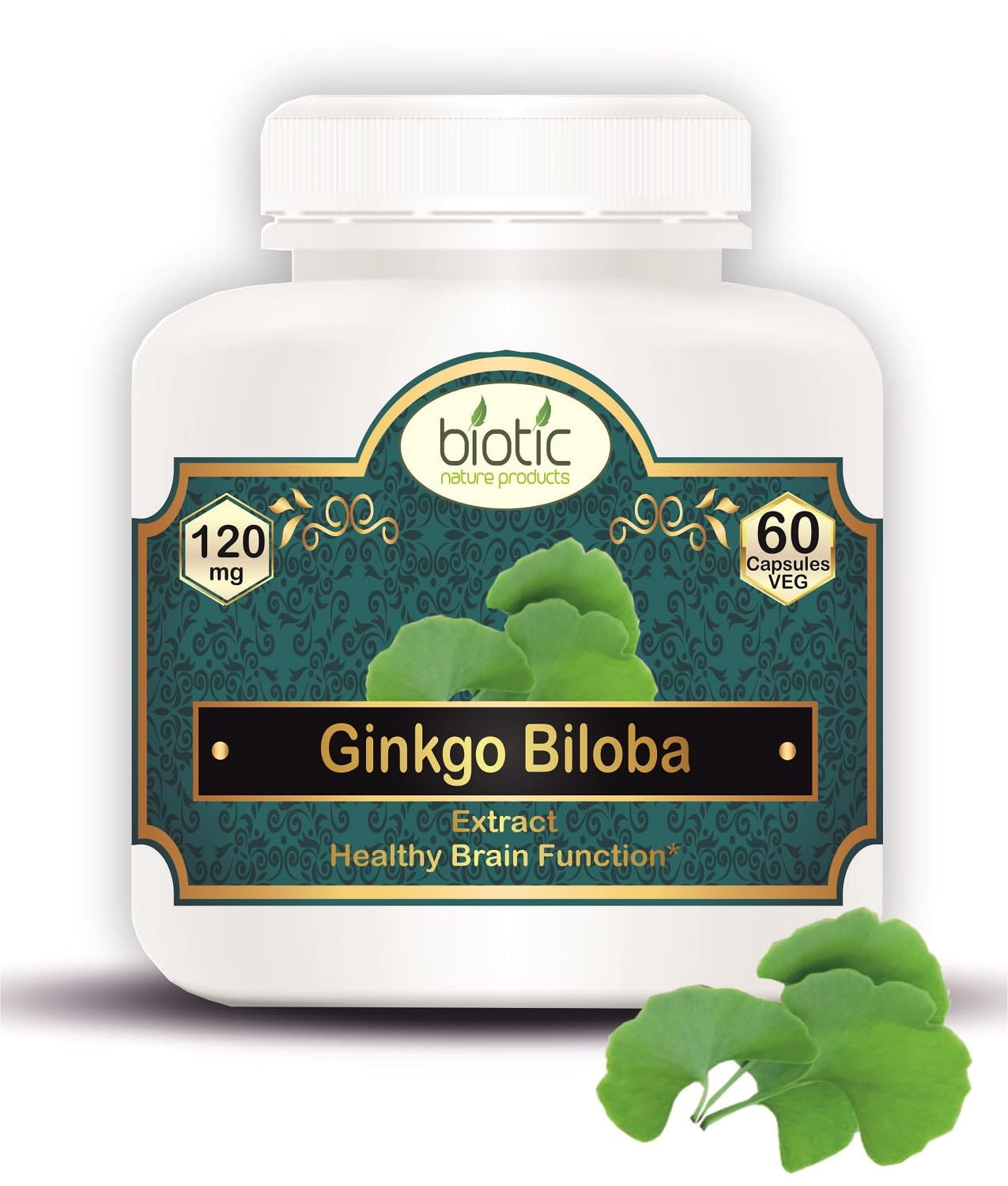 Biotic Natural Ginkgo Biloba Capsules 120mg Extract for Brain and Memory - 60 Veg Capsules (B0B7FBG1MS) Amazon Price History, Amazon Price Tracker