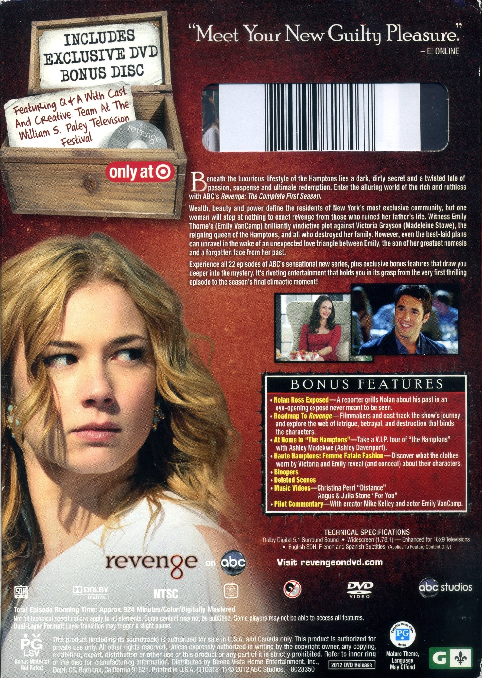 Amazon.com: Revenge: Season 1 LIMITED EDITION Includes BONUS DISC