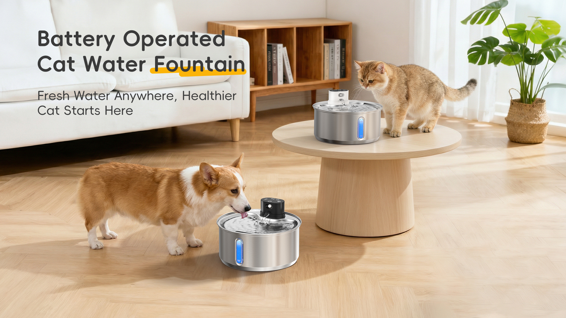 Amazon.com : WILKIEE Stainless Steel Cat Water Fountain, 186fl.oz