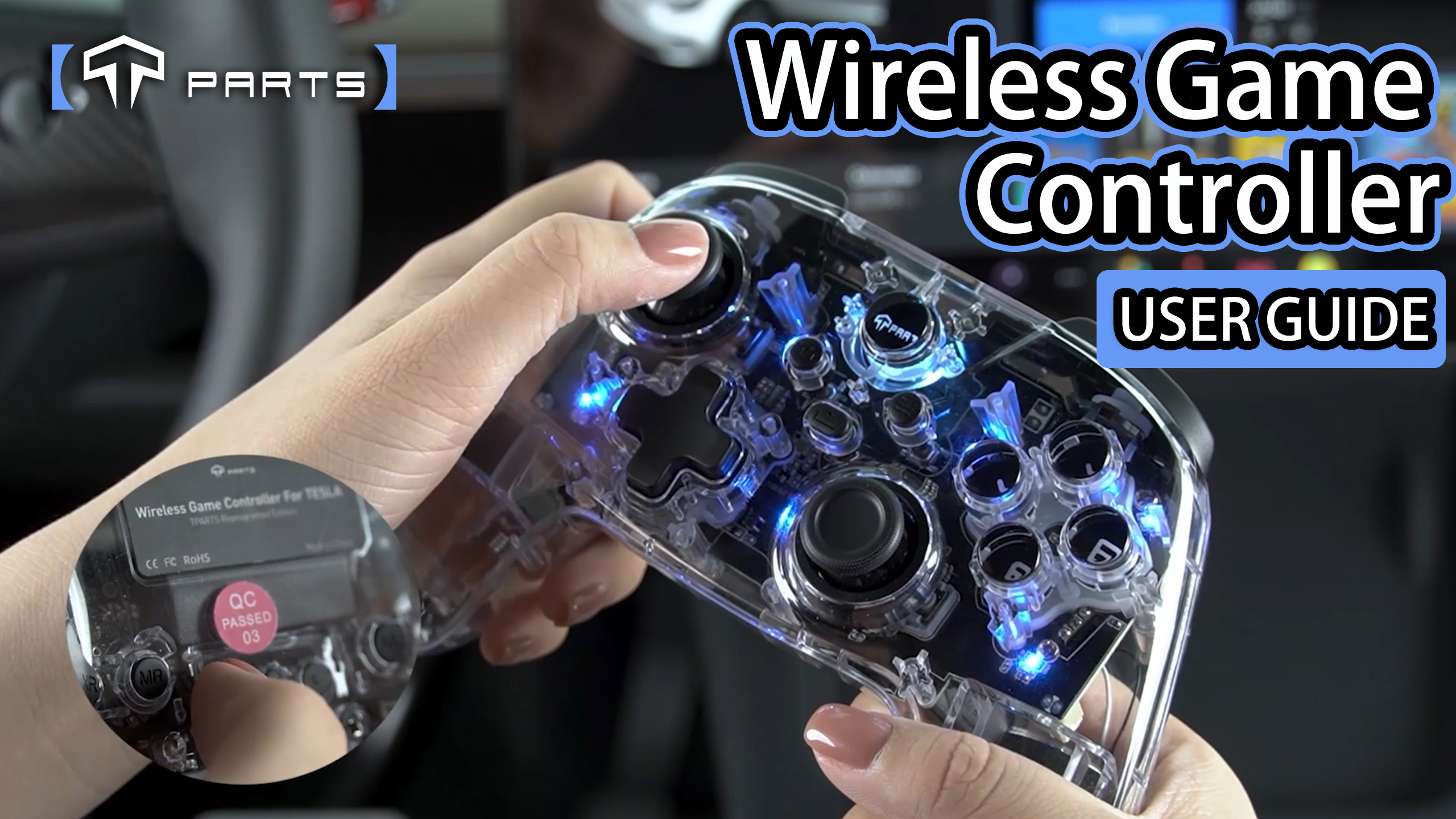 Tesla model 3/Y テスラモデル3/Y 高機能コントローラー Amazon.com: TPARTS Wireless Game Controller for Tesla Model
