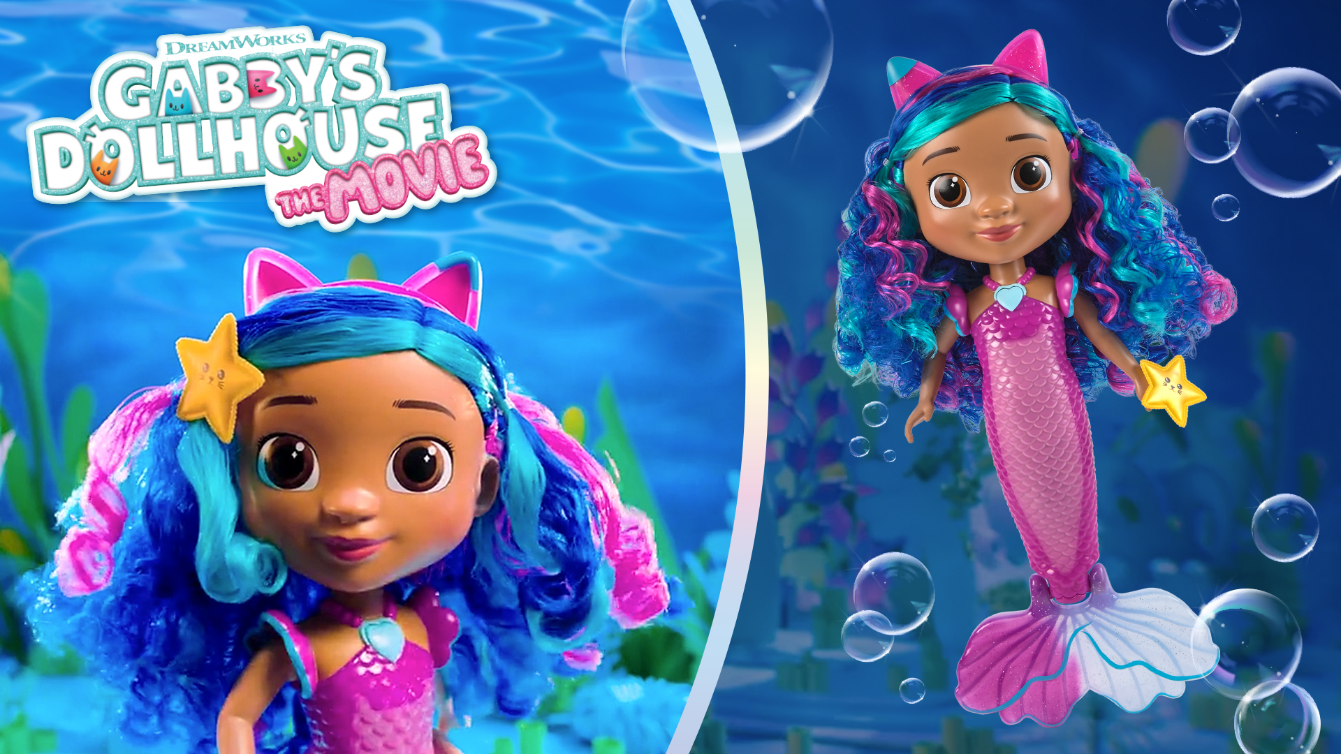 DreamWorks GABBY'S Dollhouse The Movie, Sing & Shine Mermaid Gabby