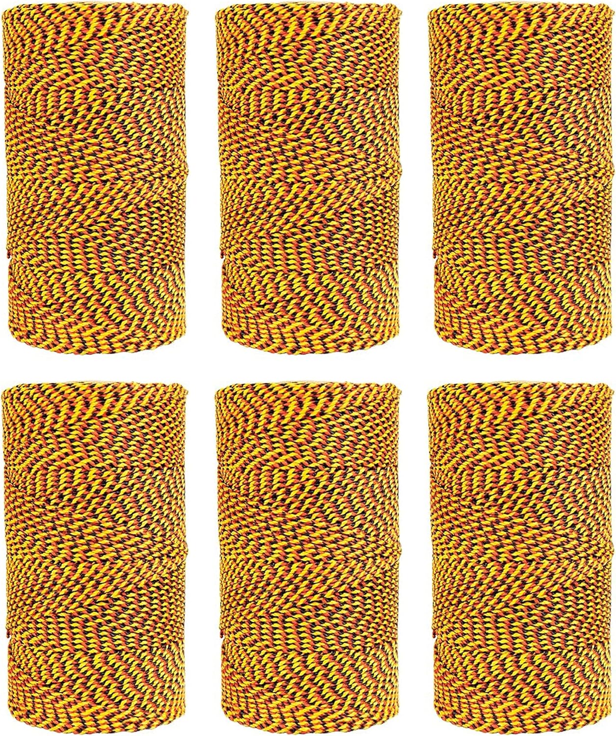 Kraft Tool Co. RO689 685 ft. Super Tough Bonded Braided Nylon Line Orange, Black and Gold, 6-Pack