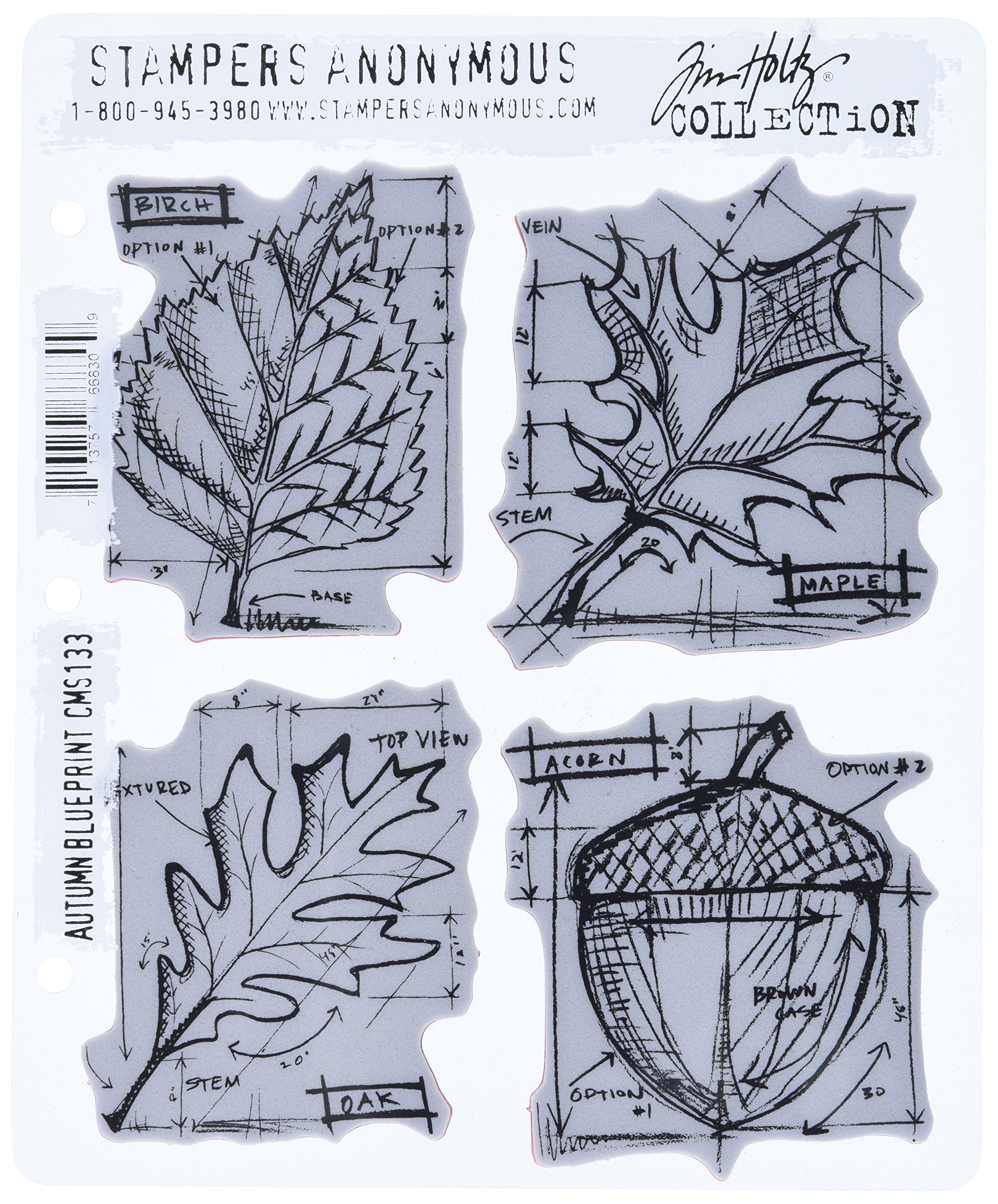 Tim Holtz - Autumn Blueprint- Stamp