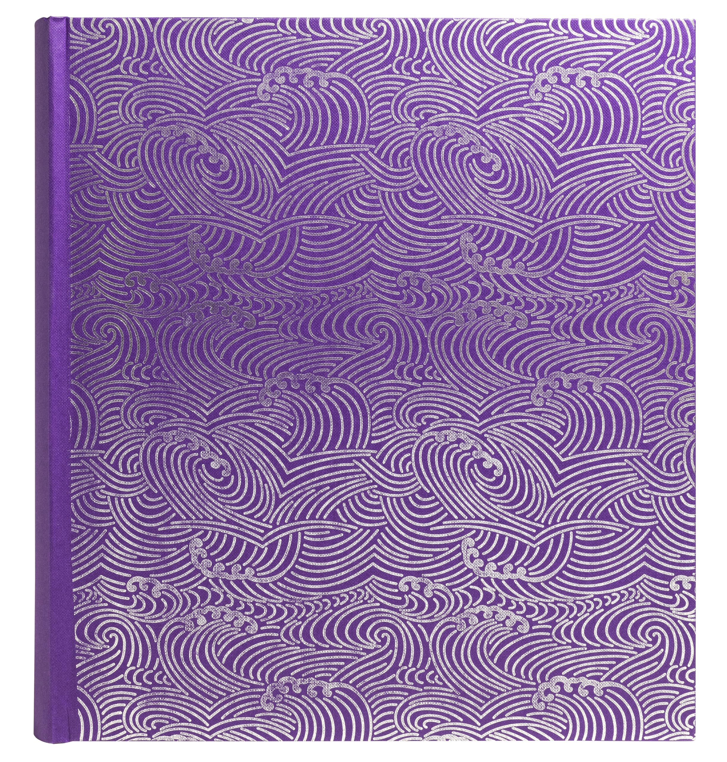 Exacompta - Ref. 16303E - 1 Japan Book Photo Album - 300 Photos - 60 Black Pages - Format 29 x 32 cm - Cover Covered with Purple Textile Effect Paper