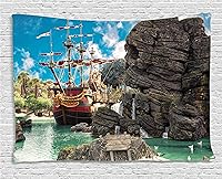 Vista 20 de Ambesonne Tapiz de Saguaro, Blooming Palo Verdes y Saguaros at 4 Peaks Hills Phoenix Arizona, colgante de pared para dormitorio, sala de estar