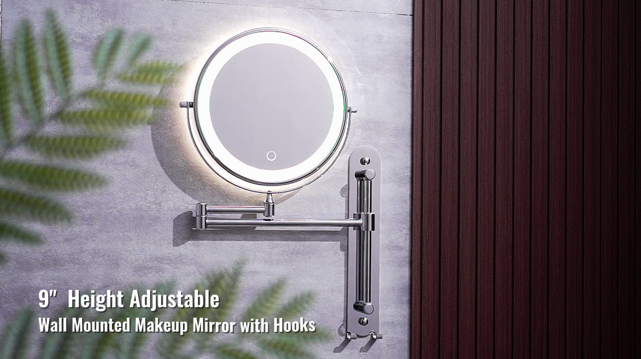 Amazon.com - Gospire 9” Wall Mounted Makeup Mirror with
