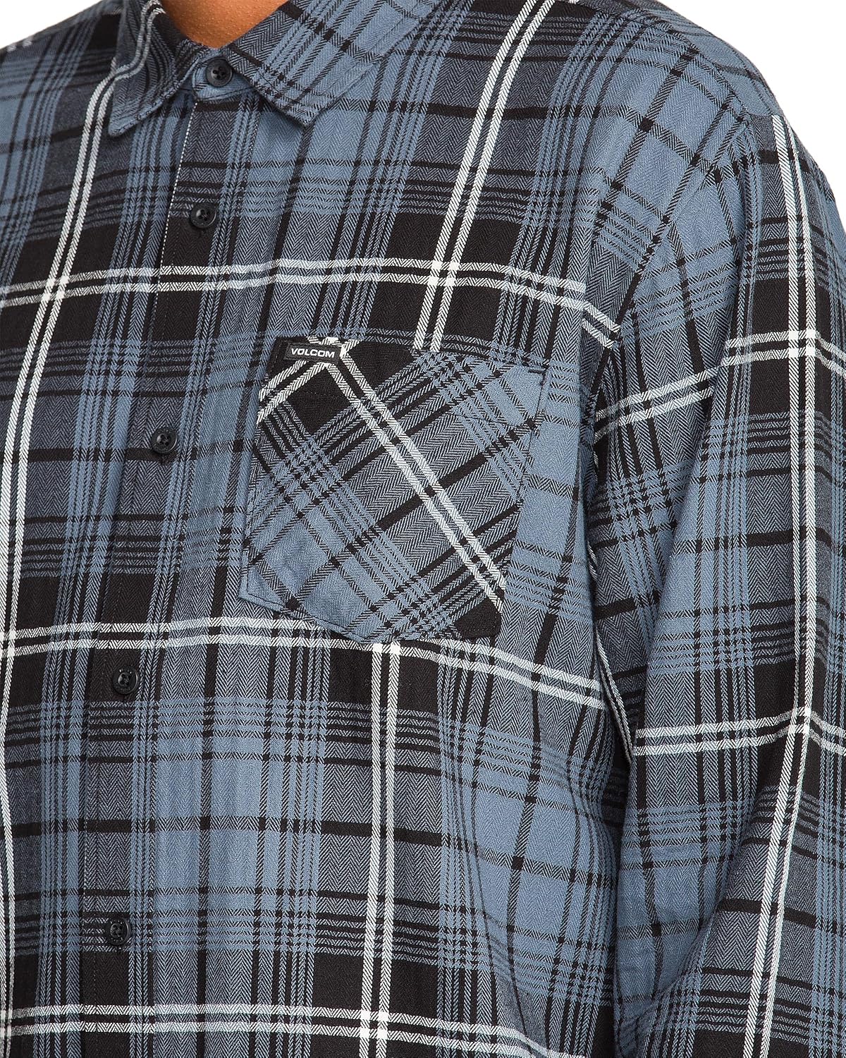 Volcom Men's Loreto Long Sleeve Flannel Shirt – Ultra-Soft Brushed Cotton Plaid Button Down - Image 3