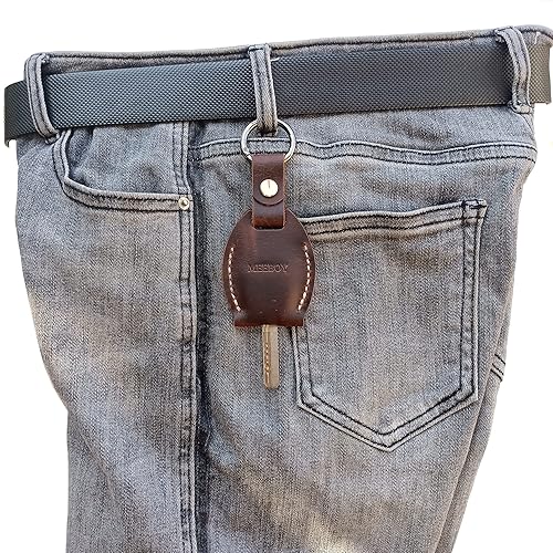 Handmade Key chain Leather Protective Key Holder Large Capacity Protective Case Key sleeve key fob case (Style D)