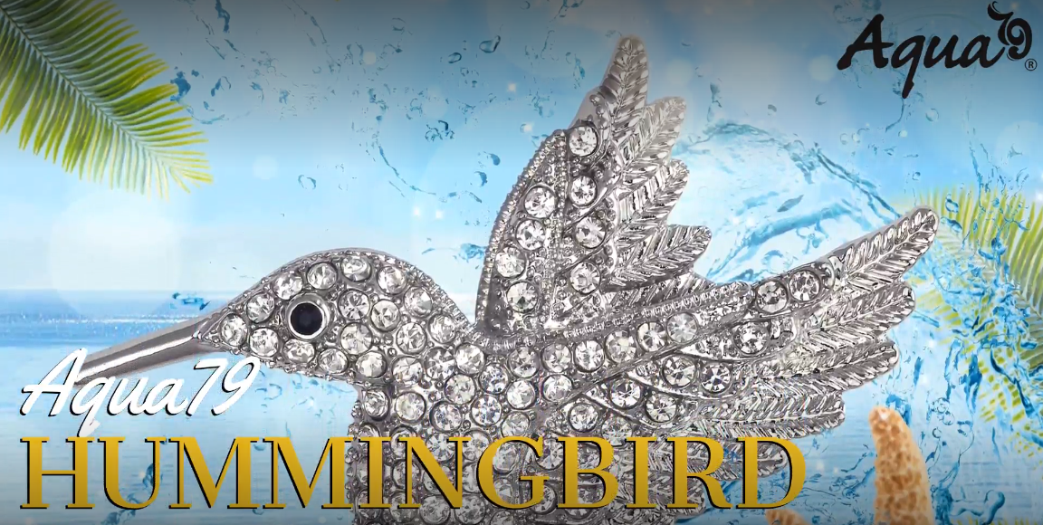 Imán decorativo de colibrí brillante plateado miniatura 7