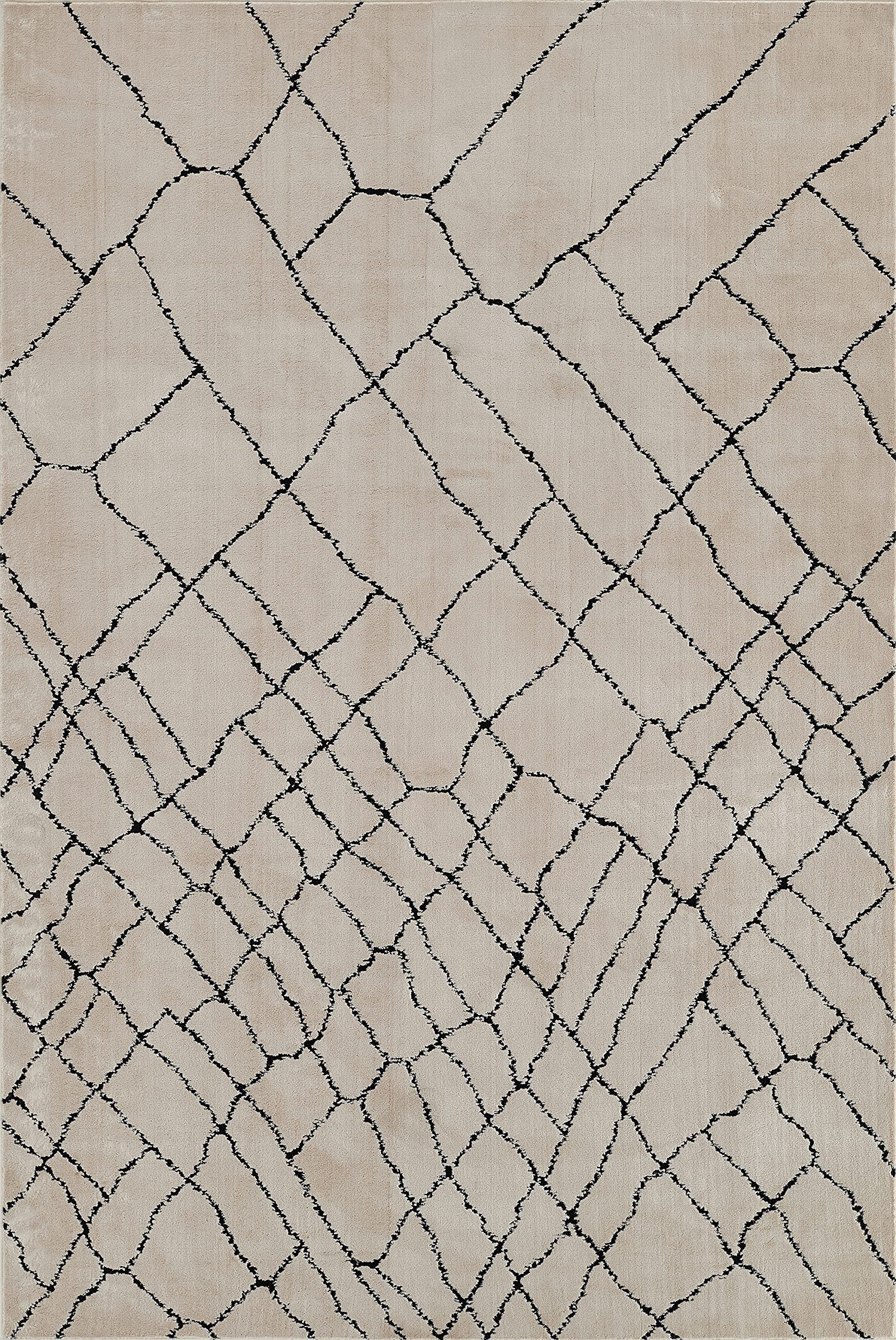 Momeni Noho Polyester Area Rug, Ivory, 9'3" X 12'6" Sized Rug for Living Room, Bedroom, Dining Room, and Kitchen