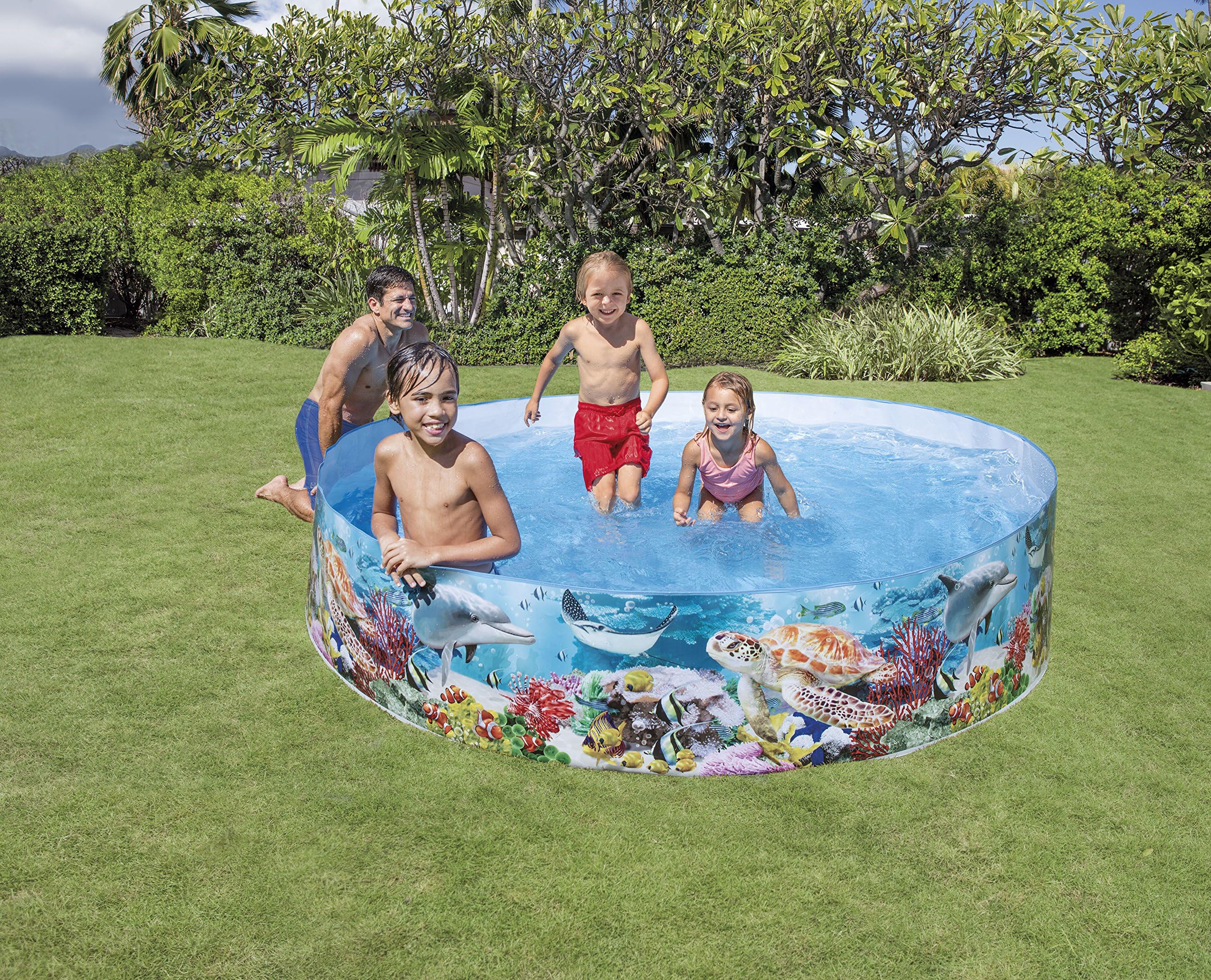 VWretails Snapset® Bath tub of Without air for Kids/Babies Bathing & Fun at Beach,Home Indoor & Outdoor in Vacation with Easy Setup for Swimming Pool Experience and Enjoyment (8 feet X 1.6 inches) 3