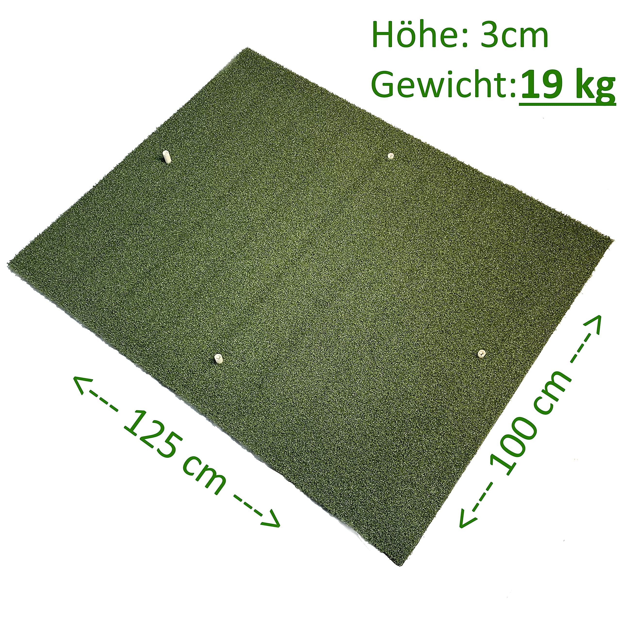 Profi Golf Abschlagmatte Drivingrange Übungsmatte Puttingmatte (Abschlagmatte, AM1 Pro 125 x 100cm)