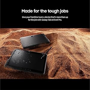 Samsung Galaxy TabActive4 Pro 10.1 128GB Wi-Fi Android Work Tablet, LTE Unlocked, 6GB RAM, Rugged Design, Sensitive Touchscreen, Long-Battery Life-for Workers, SM-T630NZKEN20, Black