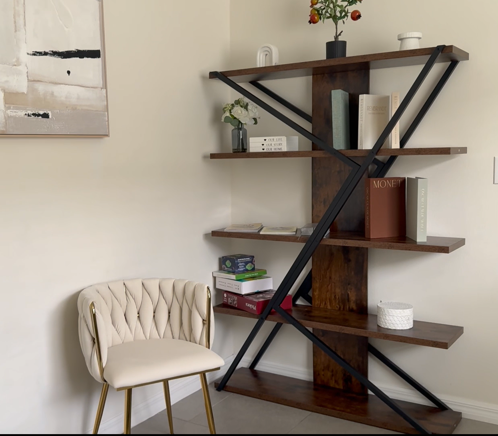 Amazon.com: FUSUNBAO Industrial Bookshelf, Vintage 5-Tier Tall