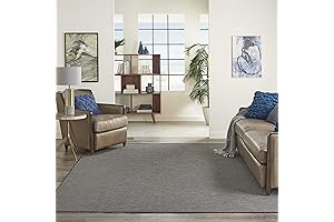 Nourison Positano 8' x 10' Charcoal Weather Resistant Outdoor Patio Rug