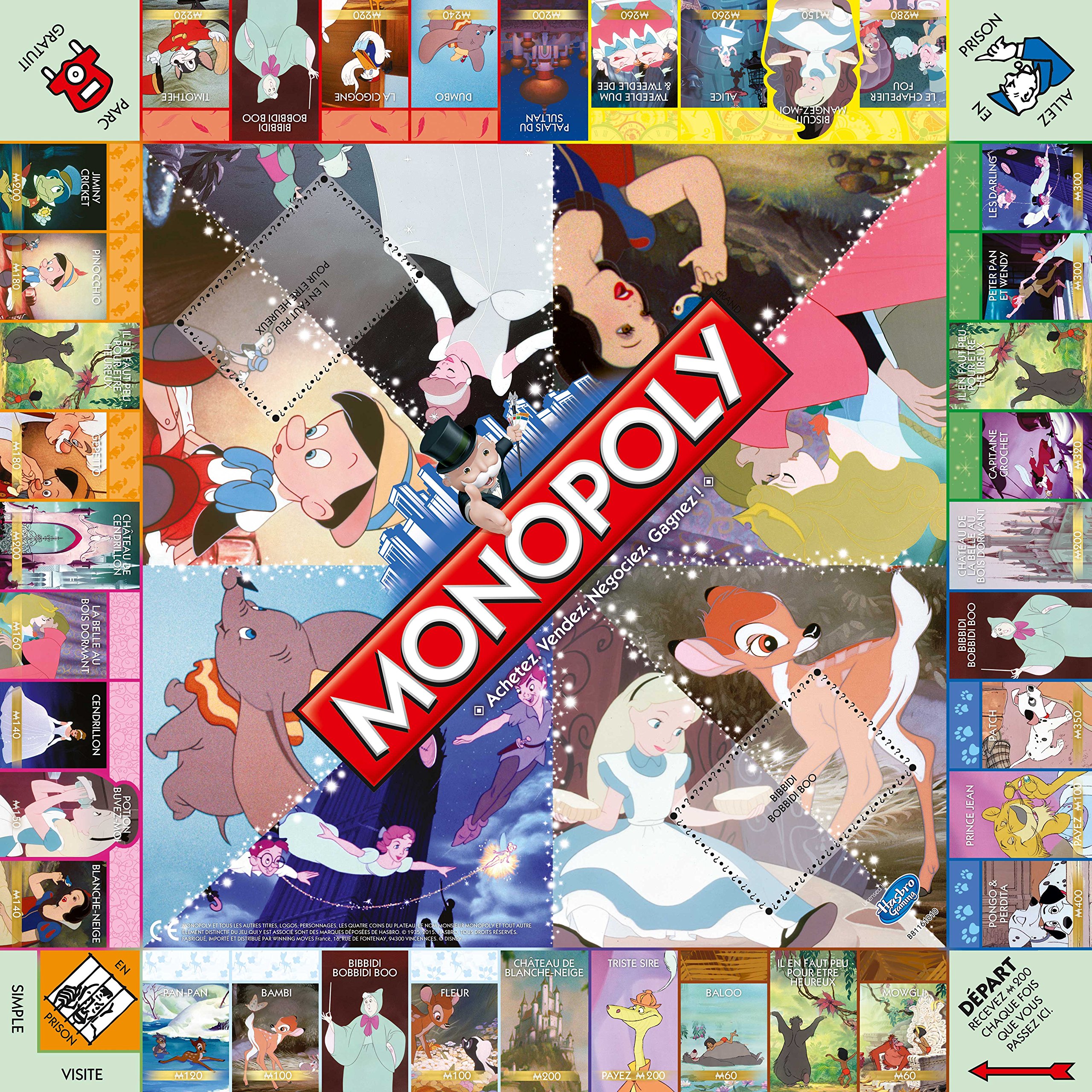 Disney Classic Board Game Monopoly *French Version* Winning Moves