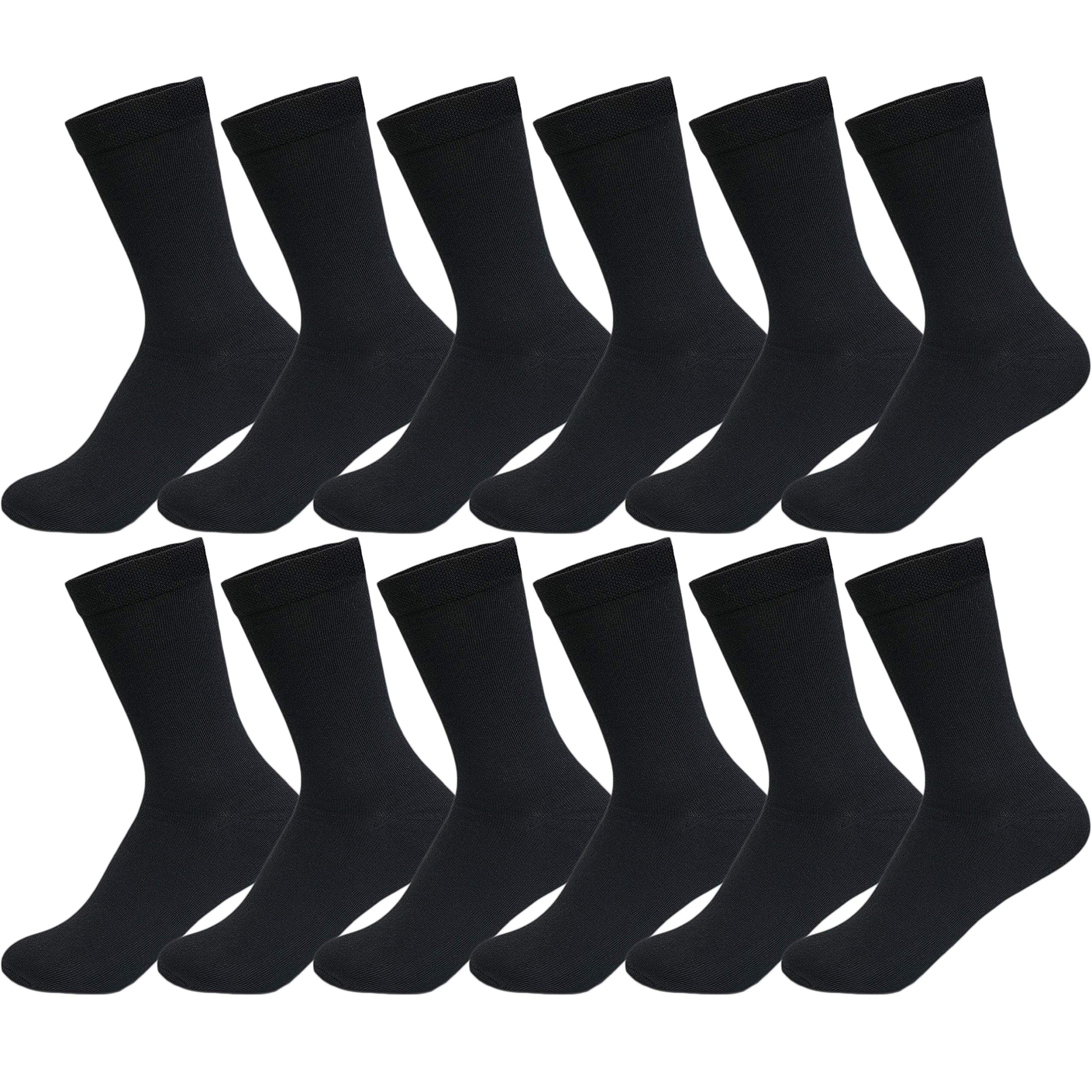 cotson ;lasting wear in every pair Cotson Men's Pure Cotton and Smell free Sweat Absorbent Formal Socks Pack of 12 -(Black)-picture-11