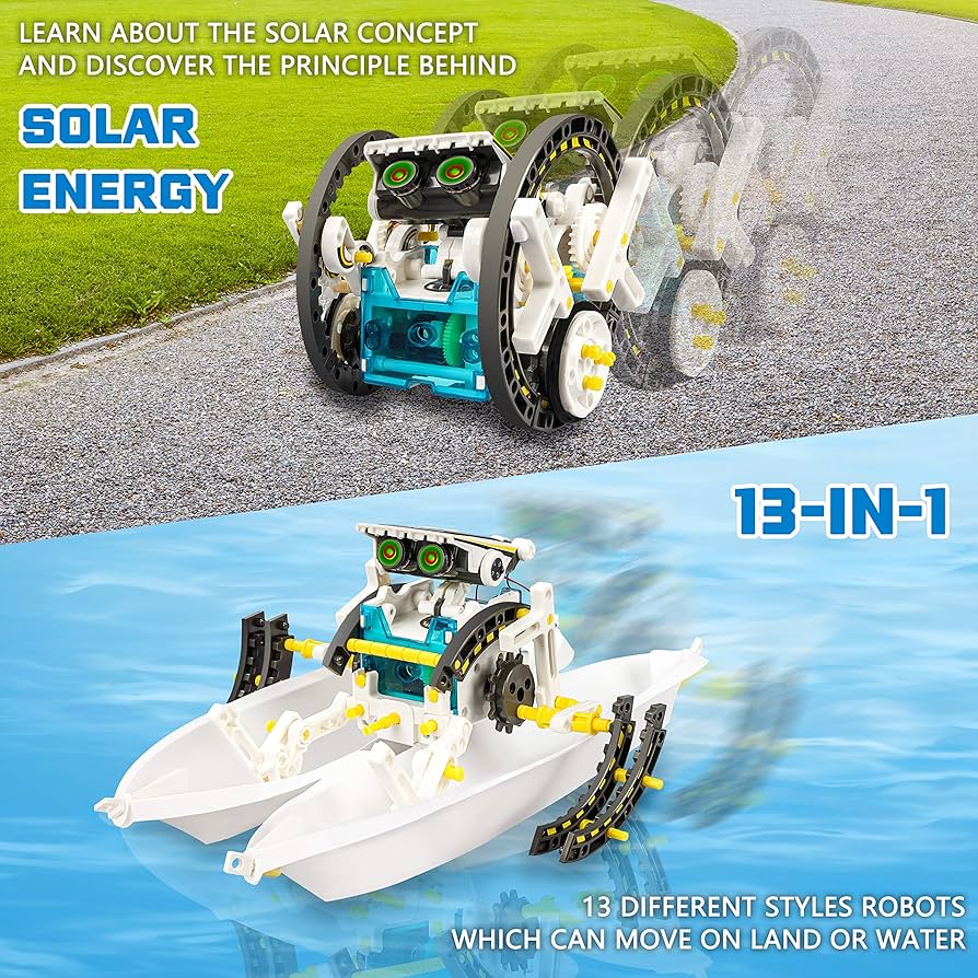 13in1 EDUCATIONAL KIT SOLAR ROBOT 教育用キット Amazon.com: STEM 13-in-1 Solar Power Robots Creation Toy