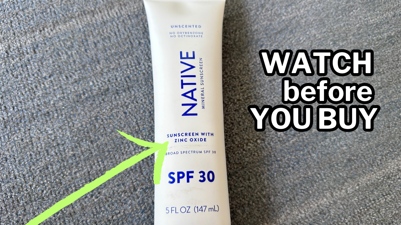 Watch My honest review of Native Sunscreen SPF 30, Zinc Oxide on