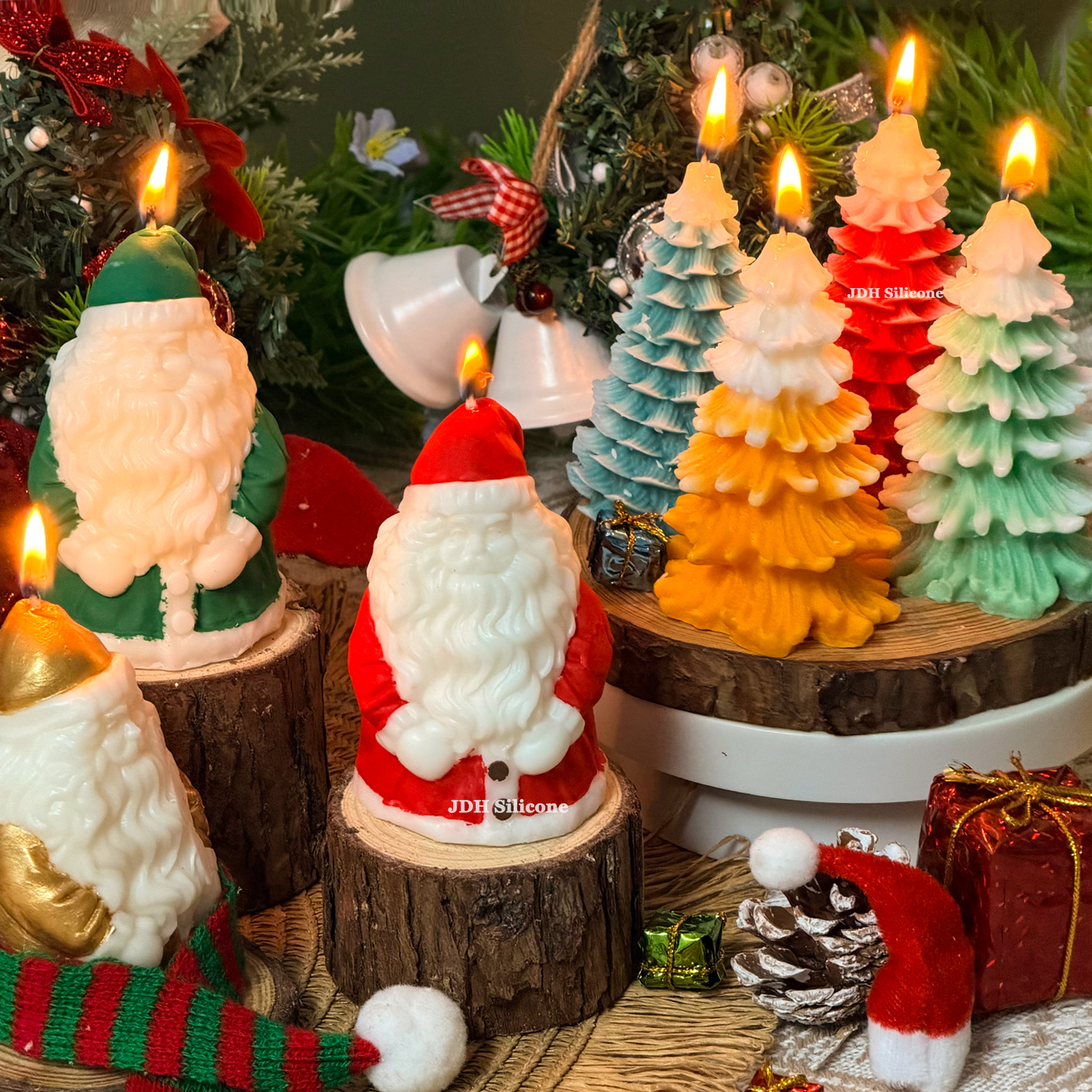 Valink Stampo per candele per albero di Natale, stampo per torta di