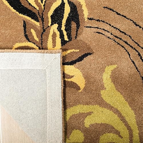 Miniatura 5 de SAFAVIEH Soho Collection SOH736A - Alfombra de pasillo hecha a mano de lana y viscosa de 2 pies 6 pulgadas x 8 pies, marrónmulticolor