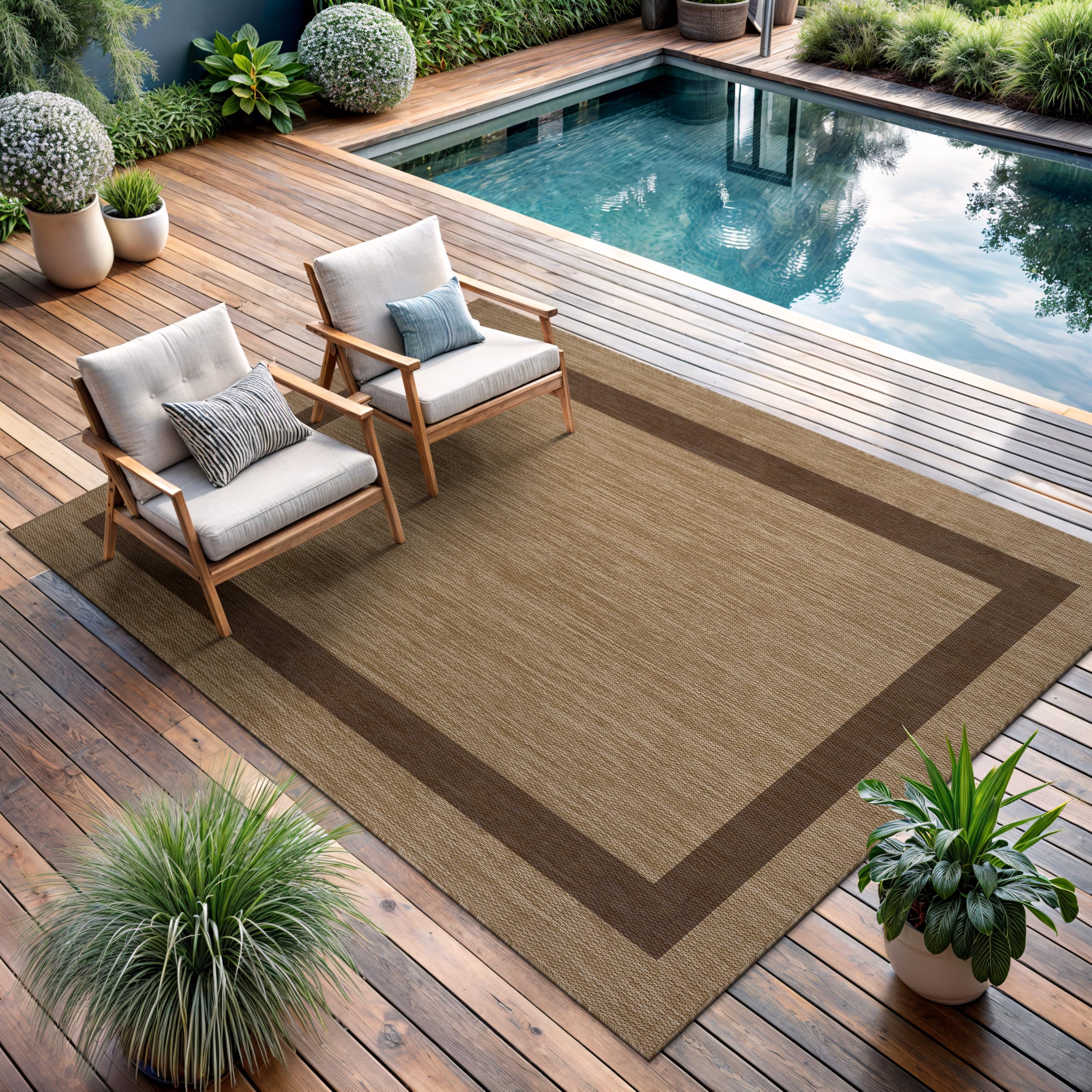 Amazon.com: CAMILSON Outdoor Rug 5x7 - Modern Outside Rugs for