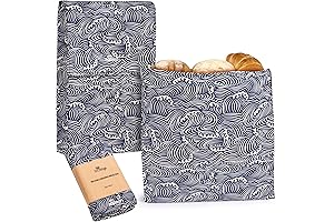 Eco-friendly Reusable Beeswax Bread Bags: Store bread naturally