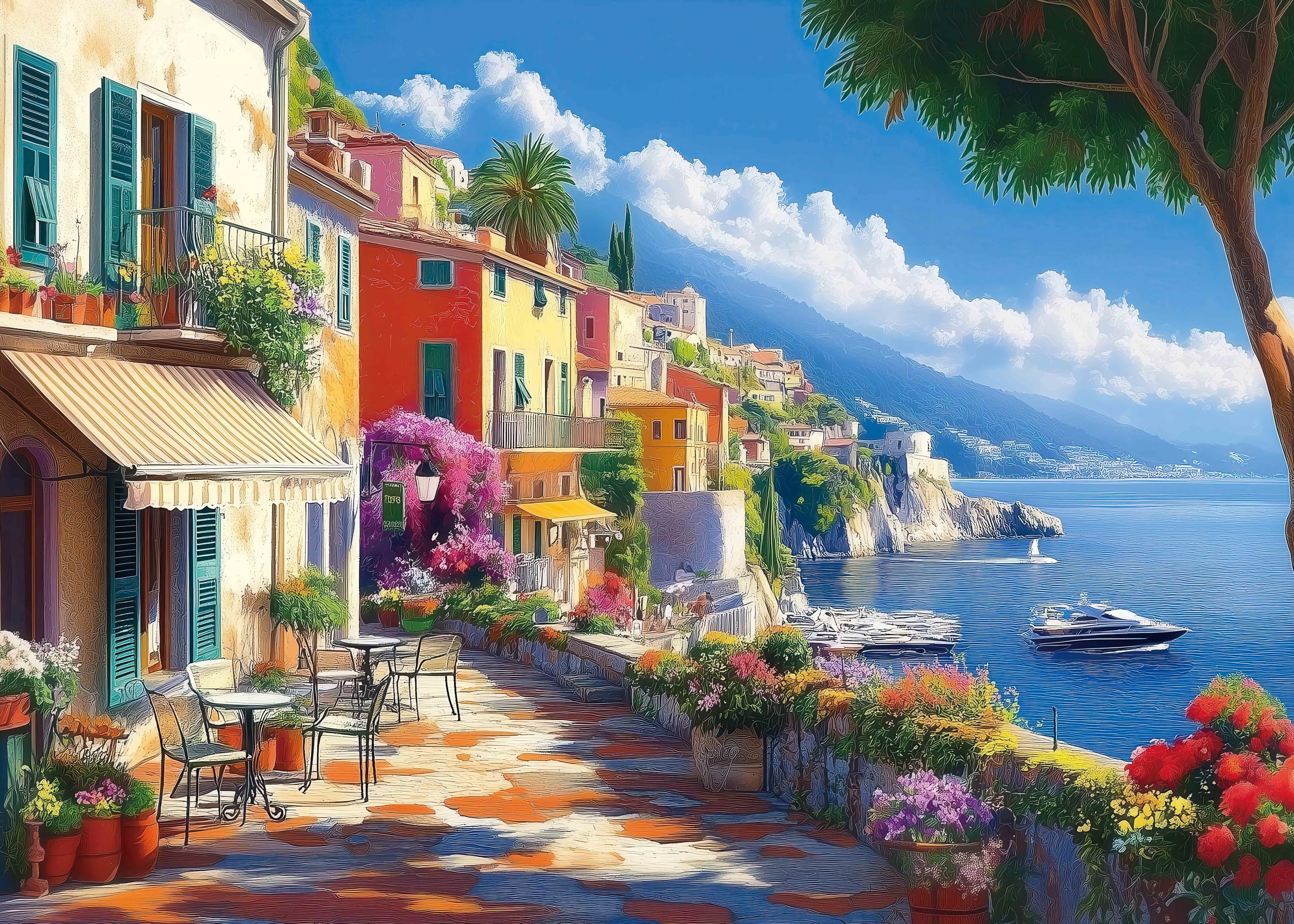 Hykmy Puzzle De 1000 Piezas – Terraza Temática, 70x50 Cm, Regalo Educativo Para Adultos Y Niños +14