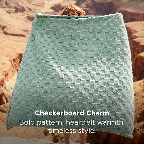 Miniatura 3 de Bedsure Manta de verde salvia para sofá, súper suave y acogedora, tamaño individual, para mujer, bonita manta pequeña para niñas, 60 x 80 pulgadas