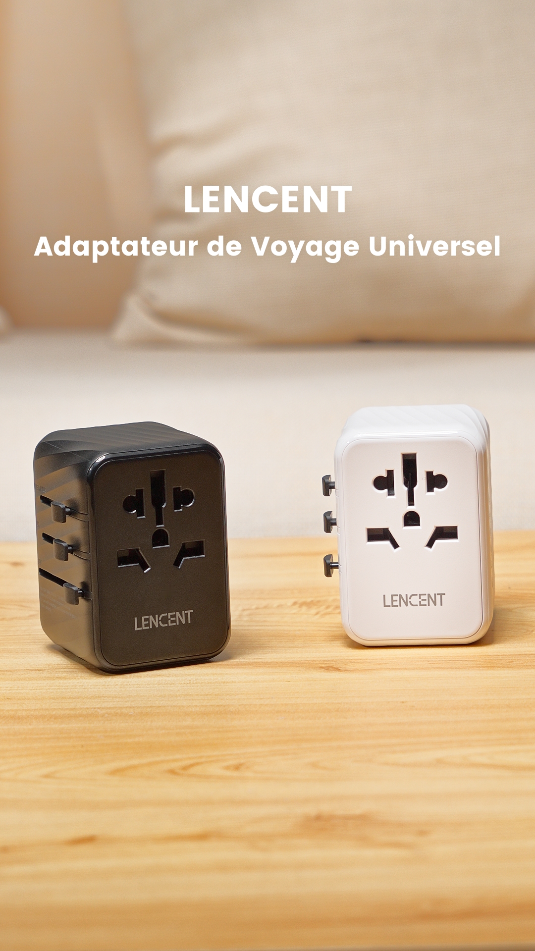 hotimy Adaptateur Universel de Voyage, Adaptateur Prise 2500W avec 3