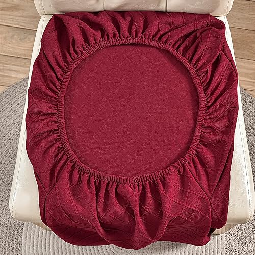 Miniatura 5 de SoulFeel Juego de 6 fundas para sillas de celosía, extraíbles y lavables, elásticas de elastano jacquard, fundas protectoras de asiento para silla