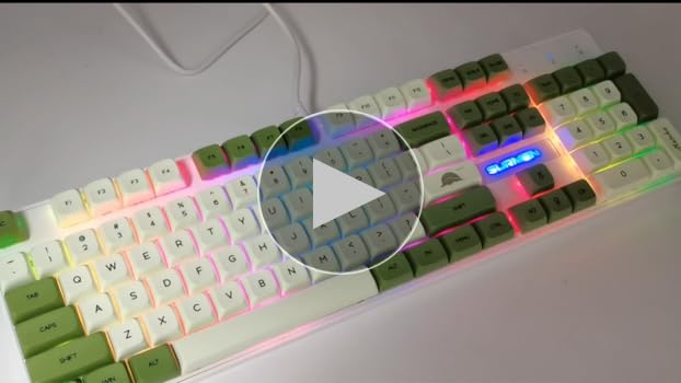 Amazon.com: surmen Full Size Pink Creamy Keyboard with
