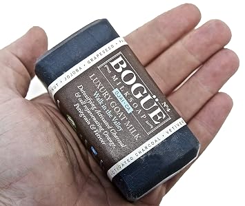 Handmade Goat Milk Soap- BOGUE No.4 Walk in the Valley Blend with Activated Charcoal and Rejuvenating Orange, Petitgrain & Vetiver