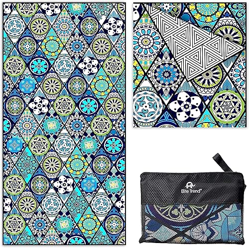 Toalla de secado rápido extra grande de 78 x 35 pulgadas, toalla de playa de microfibra, perfecta para la playa, viajes, natación, piscina, yoga,