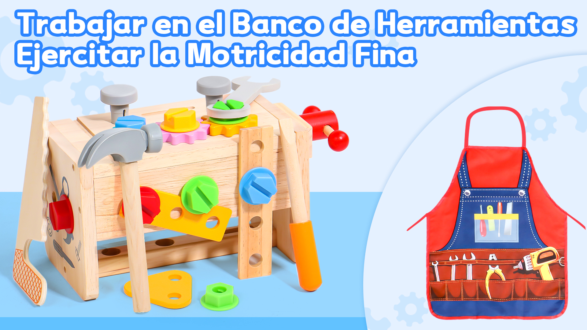 Juguetes Niños Años Caja Montessori FAMKEEP Caja Herramientas