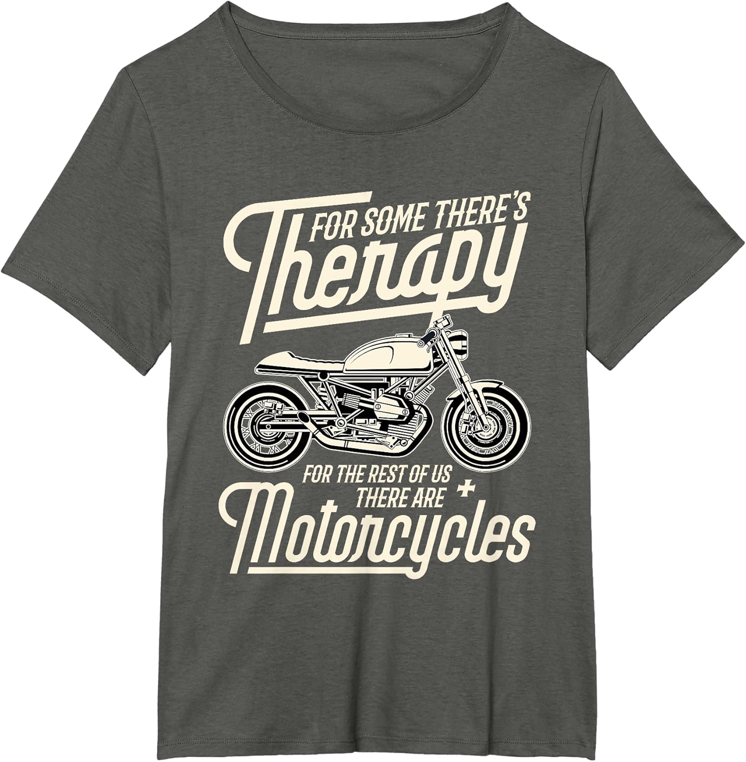 Funny Motorcycle Rider Therapy – Vintage Biker Gift Short Sleeve T-Shirt