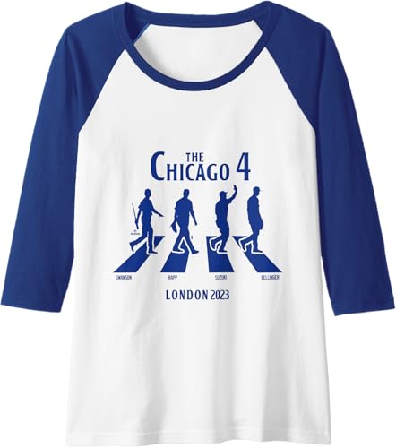 Miniatura 3 de Chicago Baseball London Crosswalk MLBPA Raglan Baseball Tee