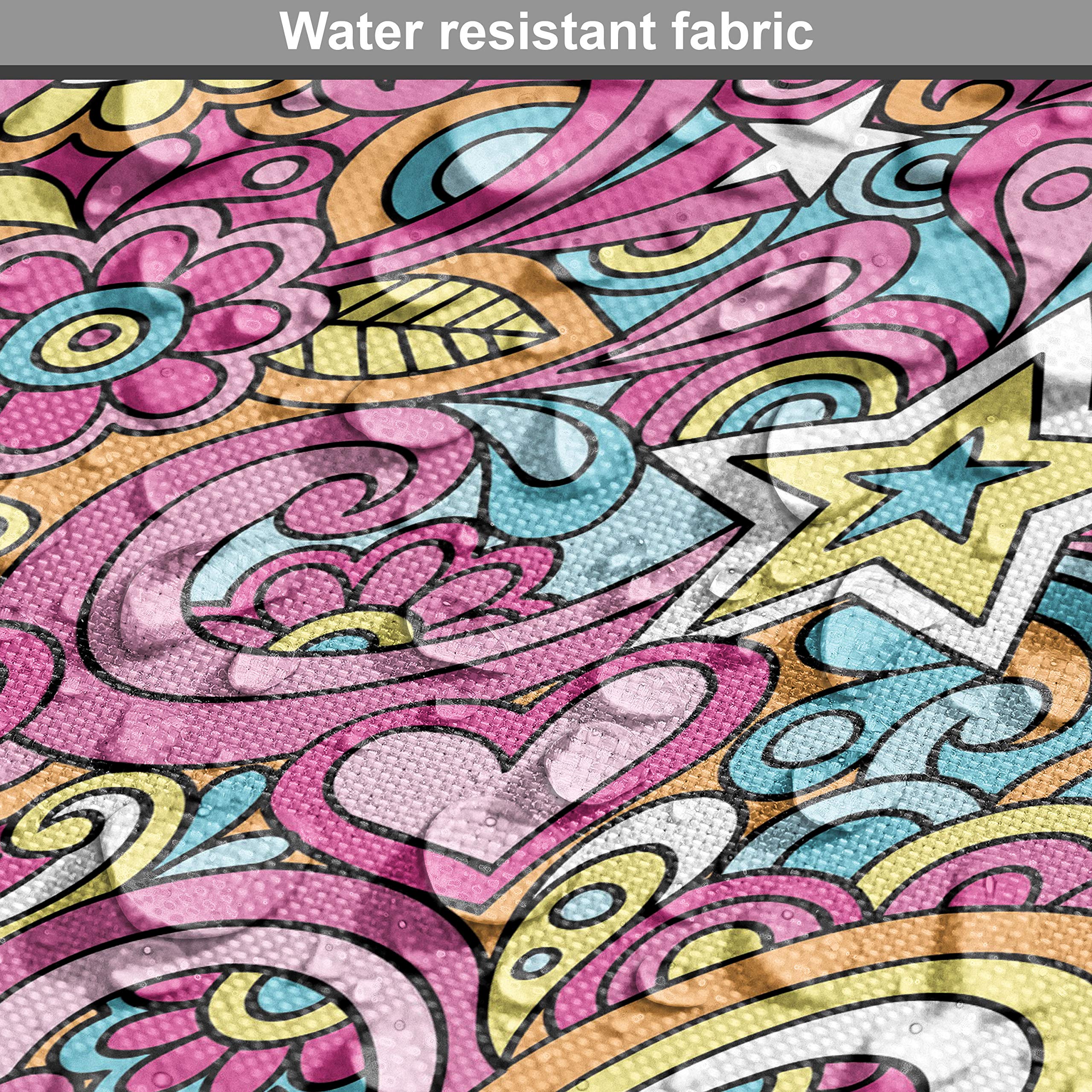 Amazon.com: Ambesonne Groovy Fabric by The Yard, Psychedelic