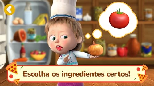 Masha e o Urso: Jogos de pizza! Desfrute de jogos de cozinhar gratis e torne-se um verdadeiro chef e