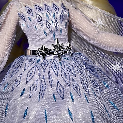 Miniatura 8 de Disney Princess Style Series - Muñeca Elsa navideña, accesorios de muñeca de moda, juguete de coleccionista para niños de 6 años en adelante, color