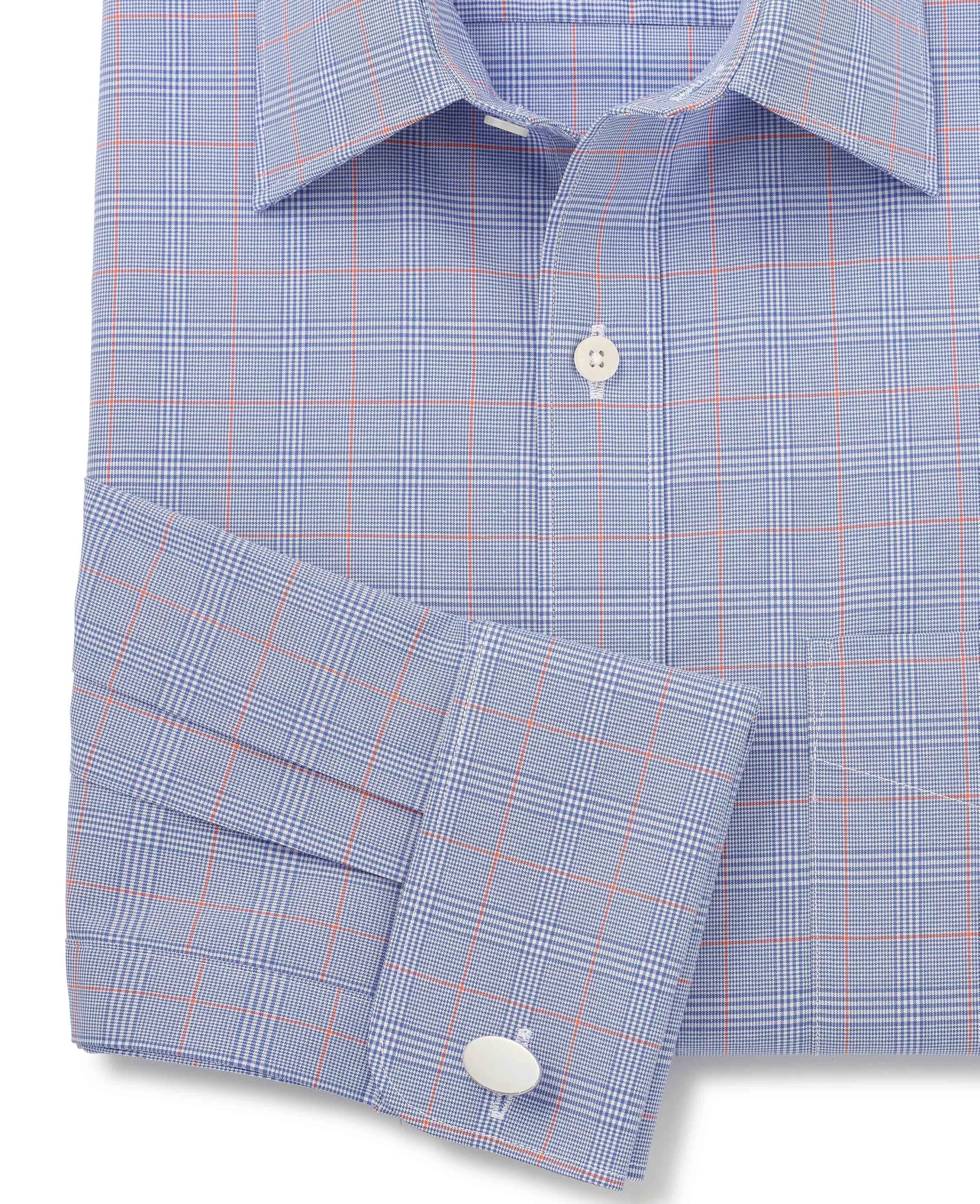 Savile Row The Company London Camisa Formal de Manga Corta de Popelina de algodón de Ajuste clásico para Hombre