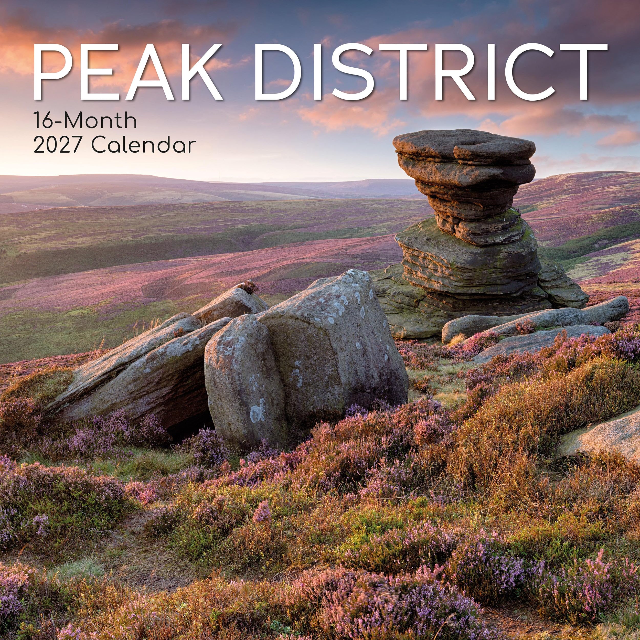 TGSC | Peak District 2026-2027 Calendar, 16-Month Square Wall Calendar (Sept 2026-Dec 2027), UK Planner with National Park Photography, Home or Office Organiser | 30 x 30 cm