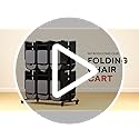 Folding Chair Rack Folding Chair Cart Folding Chair Storage Dolly with Wheels and Holder for 84 Chairs or 12 Tables of 800 LBS Capacity Includes Weatherproof Cover