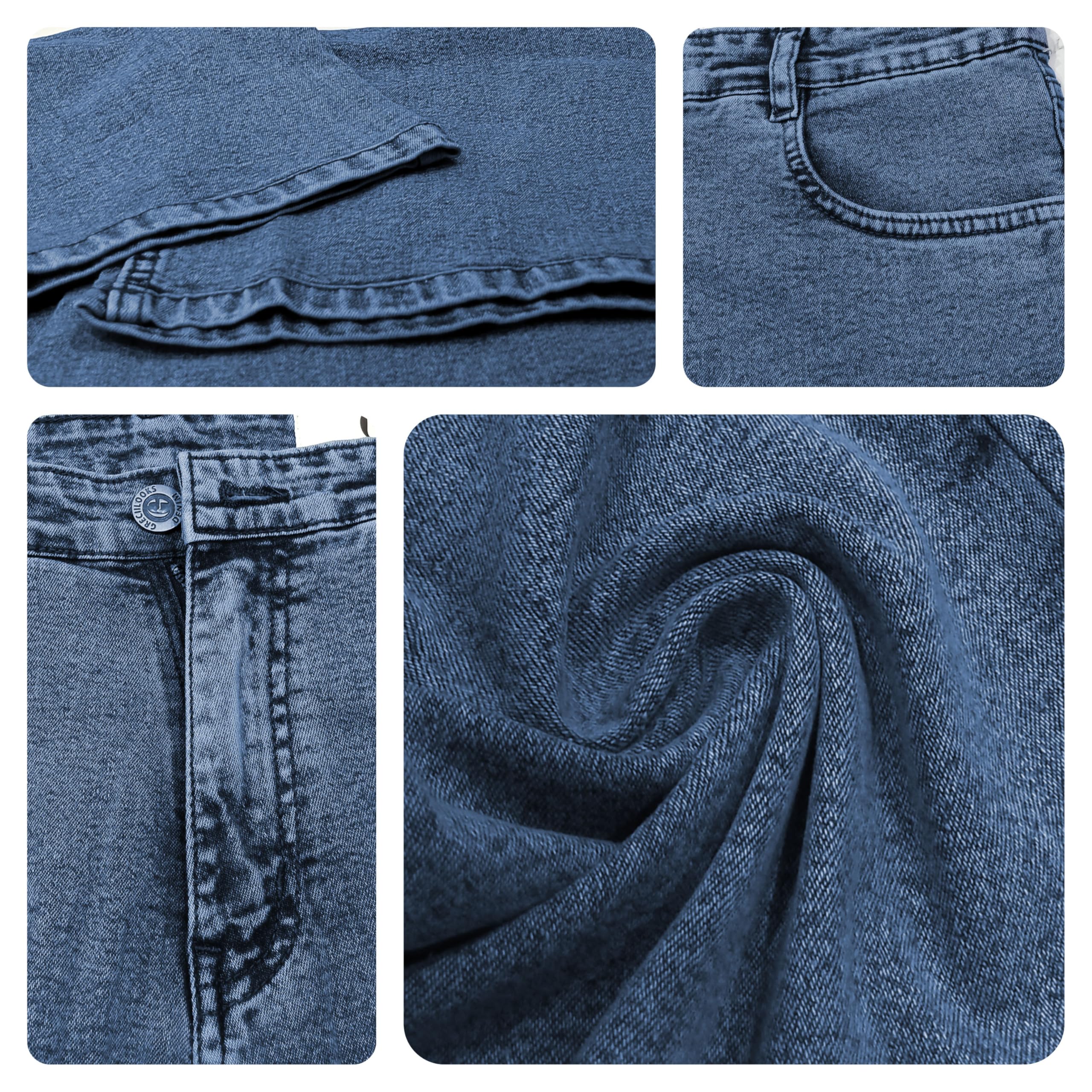 GRECIILOOKS Jeans cargo para mujer, pierna ancha, cintura alta, holgados, ajuste casual, diseño de bolsillo
