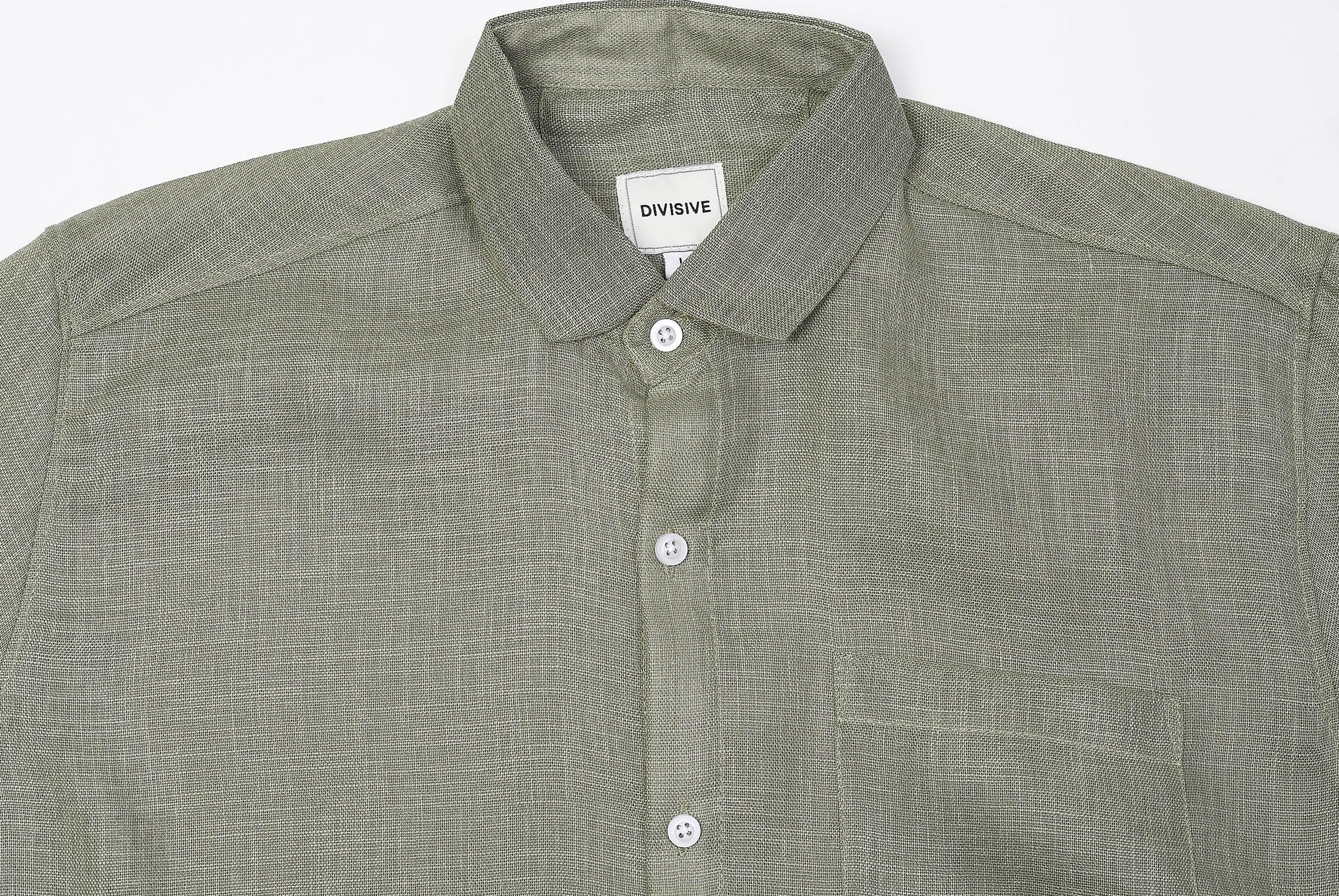 DIVISIVE - Camisa de mezcla de polilino para hombre, talla ajustada, media manga