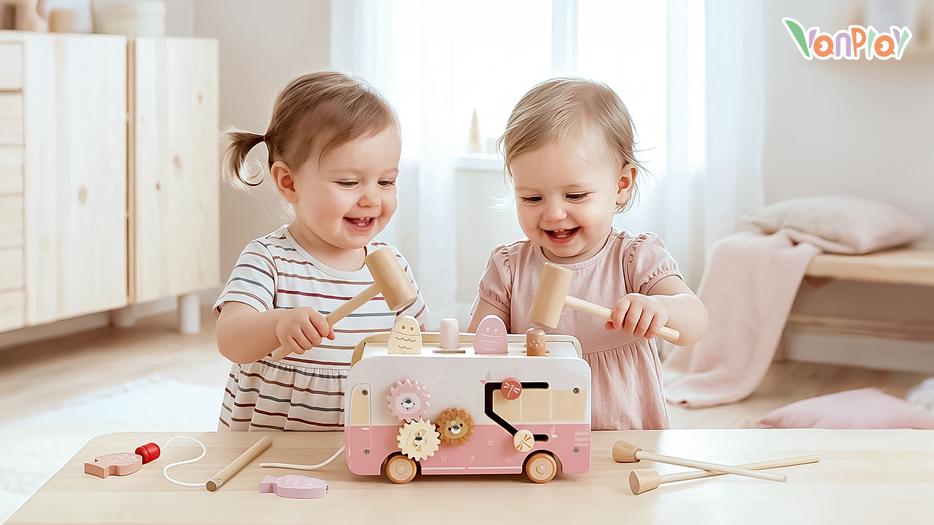 Jouet Montessori - AMOUNE - Jeu de Taupe avec Xylophone - 8 en 1 - Bois Jouet Montessori - AMOUNE - Jeu de Taupe avec Xylophone - 8 en 1 - Bois
